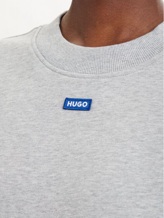 HUGO HUGO Majica dugih rukava Dekessa 50534344 Siva Regular Fit