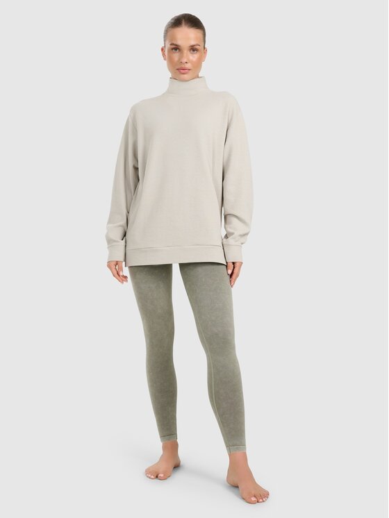 4F 4F Μπλούζα 4FWAW25TFSWF589-12S Ανοιχτό μπεζ Oversize
