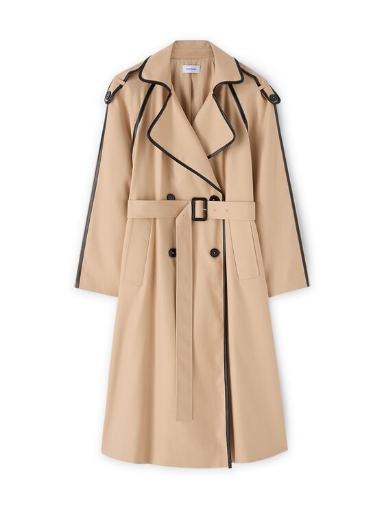 Motivi Motivi Cappotto 0075W000109N002 Écru Regular Fit