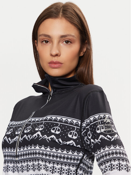 Surfanic Surfanic Lenjerie de corp termoactivă partea de sus SWU2605 Negru Slim Fit