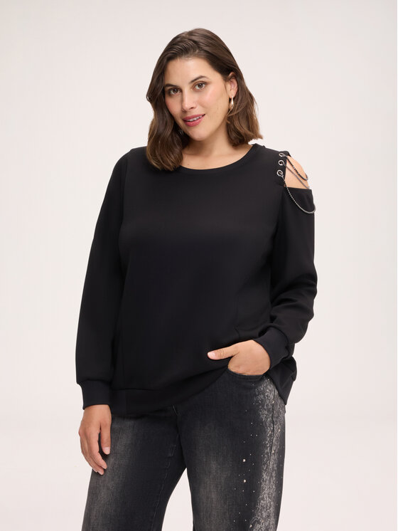 Fiorella Rubino Fiorella Rubino Bluza G863L009406N033 Czarny Regular Fit