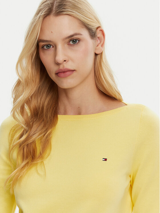 Tommy Hilfiger Tommy Hilfiger Sweter WW0WW40099 Żółty Regular Fit