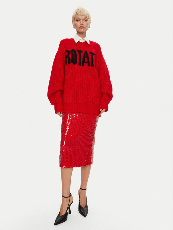 ROTATE ROTATE Спідниця-олівець Tasha 1131483017 Червоний Slim Fit