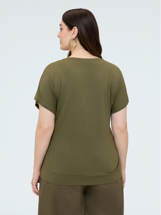 Fiorella Rubino Fiorella Rubino T-Shirt G0AVL009178N0Z5 Zielony Regular Fit