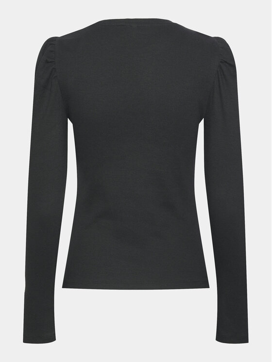 Pieces Pieces Bluzka Janna 17148584 Czarny Regular Fit