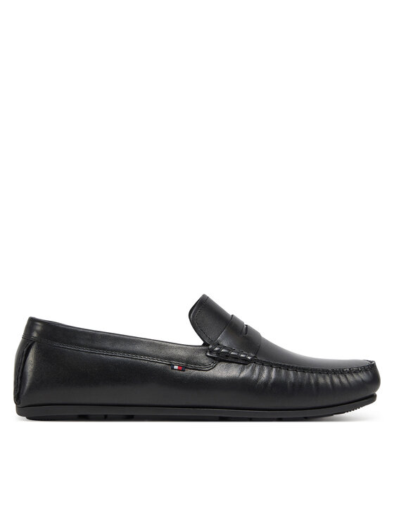 Tommy Hilfiger Tommy Hilfiger Мокасини Corpoarte Hilfiger Lth Driver FM0FM04810 Черен