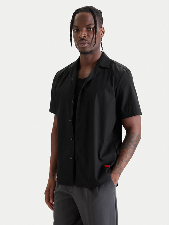 HUGO Cămașă Ellino 50560584 Negru Relaxed Fit