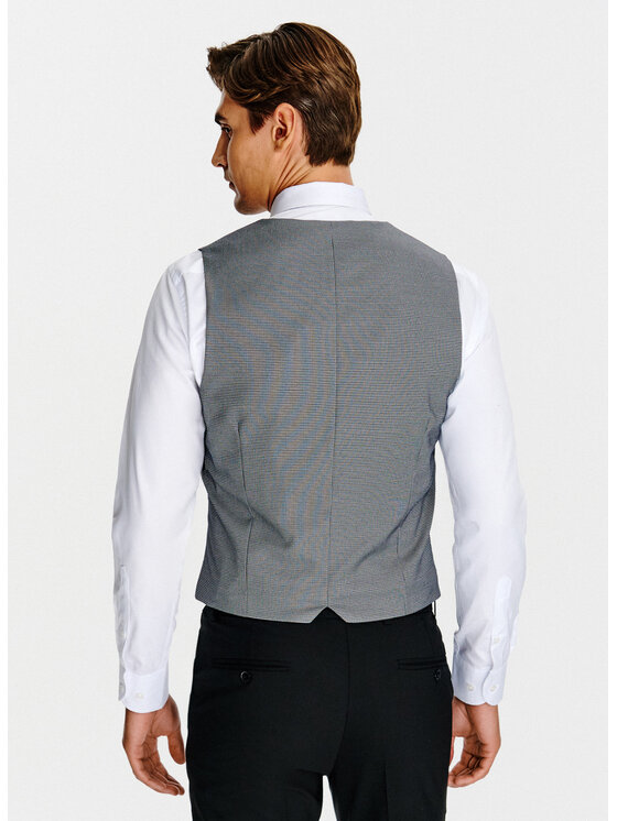 Pako Lorente Pako Lorente Kamizelka garniturowa P26SF-8X-004 Szary Slim Fit