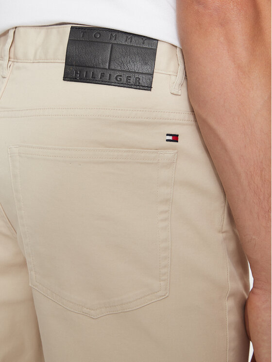 Tommy Hilfiger Tommy Hilfiger Riidest püksid Denton MW0MW36429 Beež Straight Fit