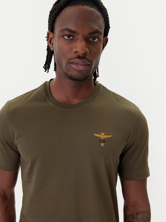 Aeronautica Militare Aeronautica Militare Tričko 261TS1580UJ00372 Zelená Regular Fit