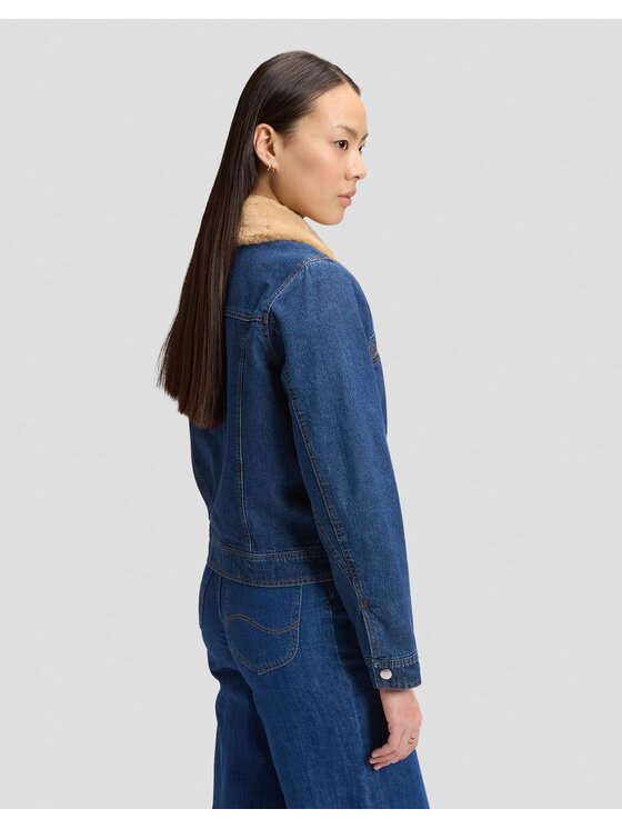 Lee Lee Kurtka przejściowa ZIP FRONT DENIM JACKET Niebieski Regular Fit