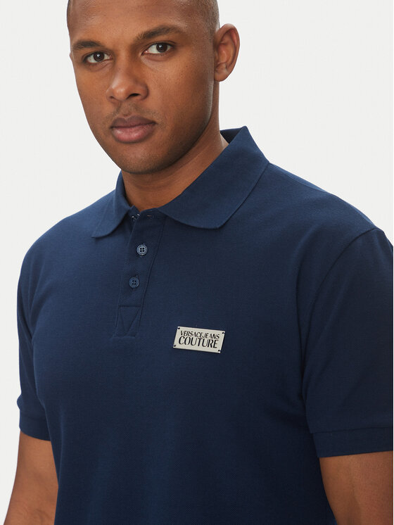 Versace Jeans Couture Versace Jeans Couture Polo 78GAGT08 Granatowy Regular Fit