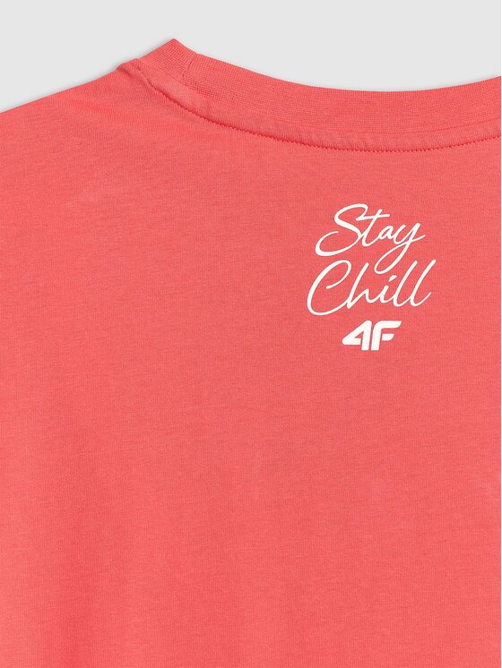 4F 4F T-Shirt 4FRSS26TTSHM4304-63S Różowy Regular Fit
