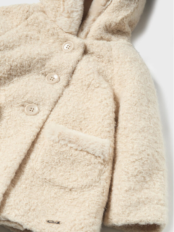 Mayoral Mayoral Cappotto in shearling 2.416 Beige Regular Fit
