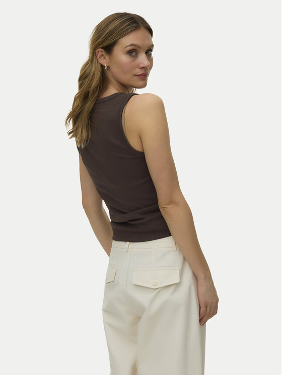 Vero Moda Vero Moda Top Chloe 10344951 Brązowy ciemny Relaxed Fit