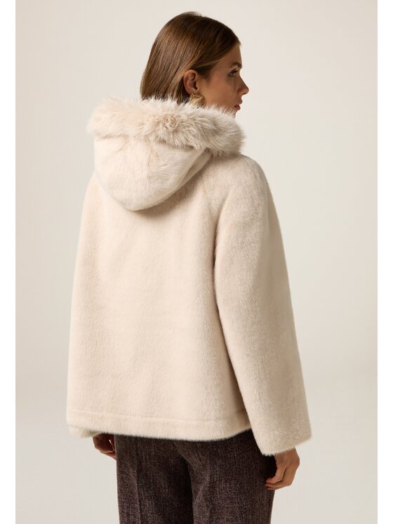 Oltre Oltre Cappotto 0079J000122N002 Bianco Baggy Fit