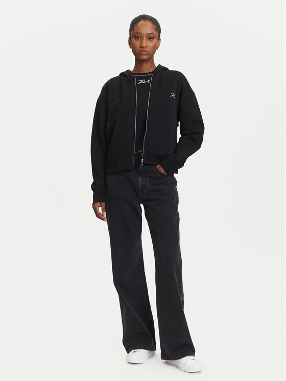 KARL LAGERFELD KARL LAGERFELD Μπλούζα A3W20067 Μαύρο Regular Fit