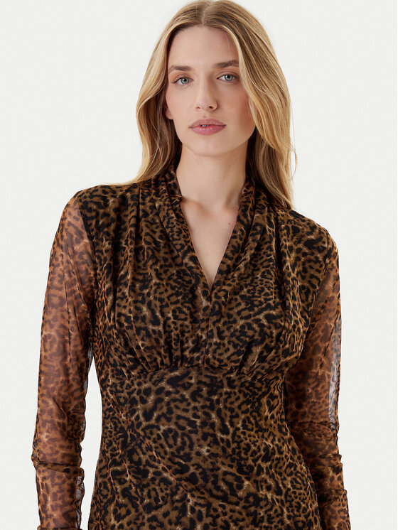 DKNY DKNY Majica P53HVCMM Smeđa Regular Fit