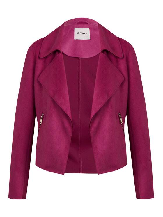 Orsay Orsay Kurtka skórzana 845023317000__34 Różowy Regular Fit