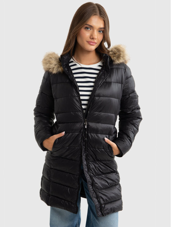 BIG STAR BIG STAR Płaszcz zimowy LIWIA_906_130 Czarny Classic Fit