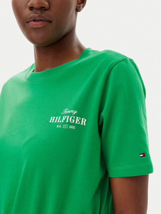 Tommy Hilfiger Tommy Hilfiger Ежедневна рокля WW0WW45529 Зелен Regular Fit