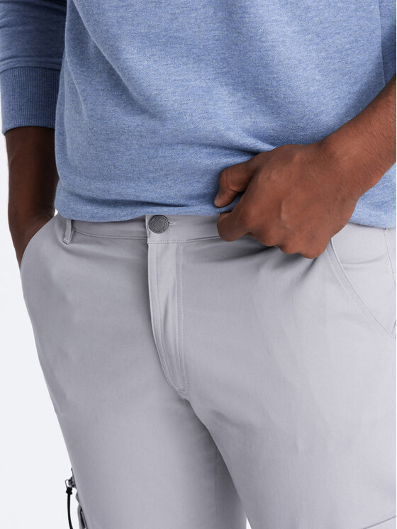 Ombre Ombre Cargo kalhoty OM-PACG-0196 Šedá Regular Fit