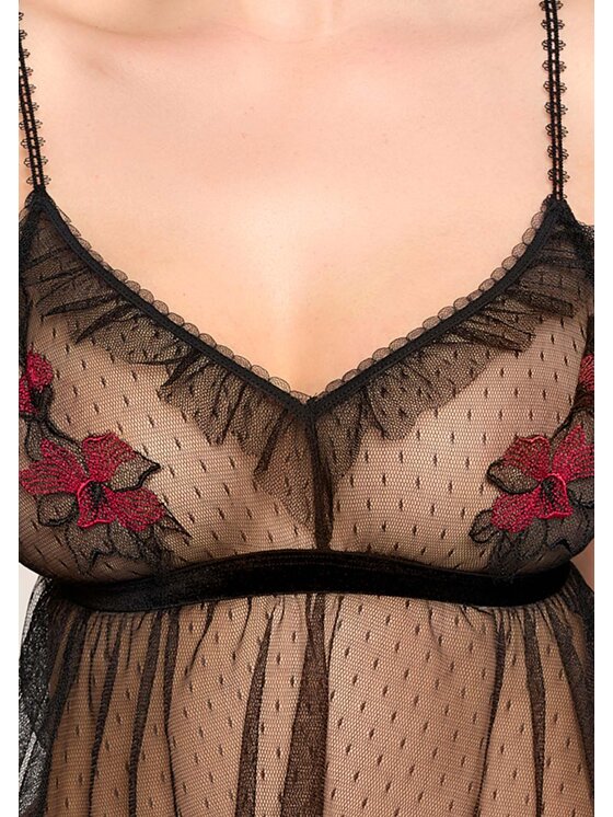 Poupée Marilyn Poupée Marilyn Komplet bielizny ROSE AND LOVE Czarny A-Line Fit