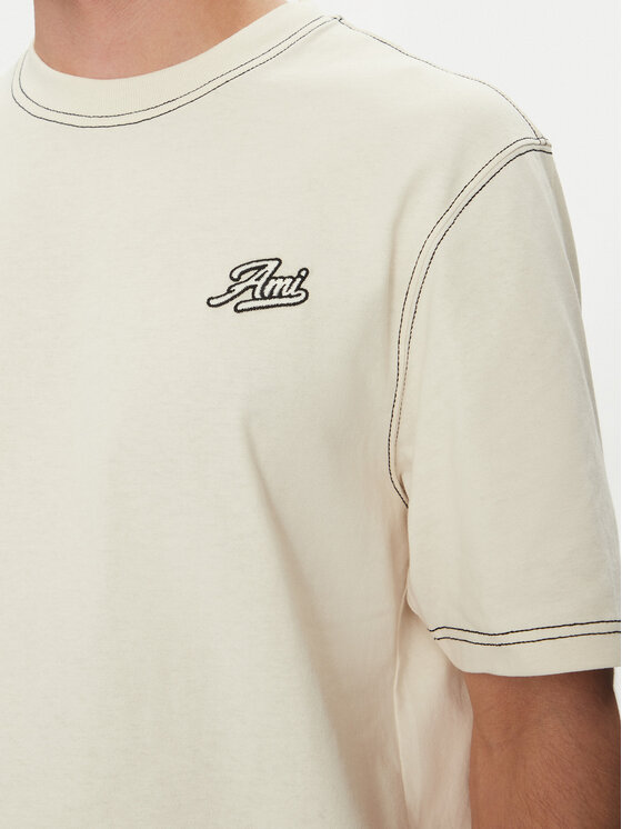 AMI Paris AMI Paris T-Shirt HTS029.JE0118 Beżowy Regular Fit