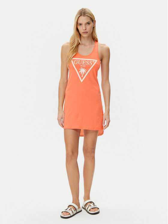 Guess Guess Vsakodnevna obleka E3GP03 JA914 Oranžna Regular Fit