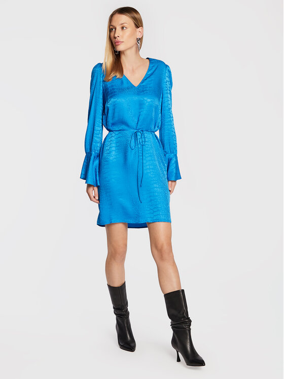 TWINSET TWINSET Vsakodnevna obleka 222TT2125 Modra Regular Fit