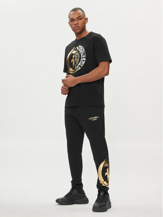 Just Cavalli Just Cavalli Παντελόνι φόρμας 76OAAG24 Μαύρο Regular Fit