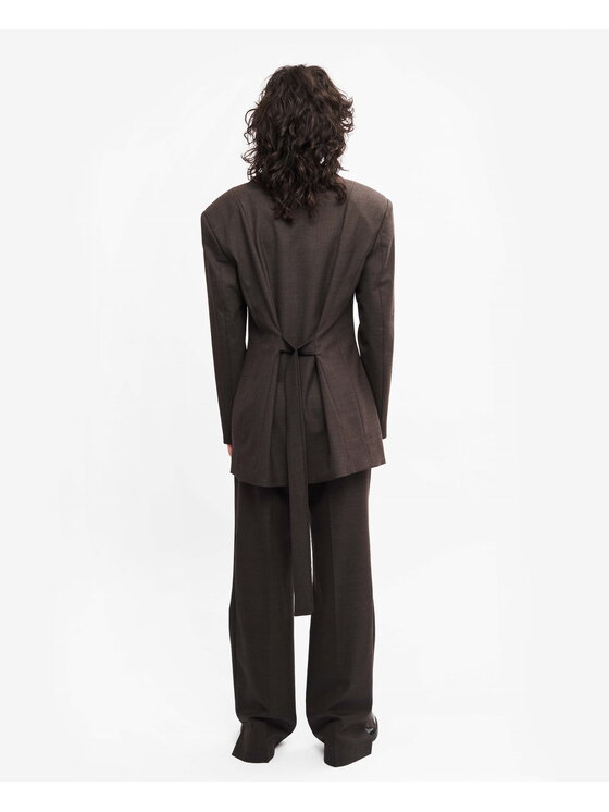 BENU BENU Marynarka Brązowa Brązowy Slim Fit