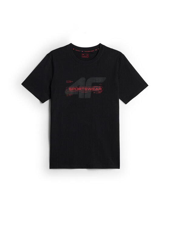 4F 4F T-Shirt BRAND CODE Czarny Regular Fit