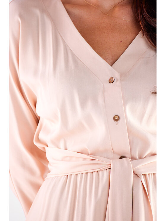 Awama Awama Vestito estivo A522 Beige Basic Fit