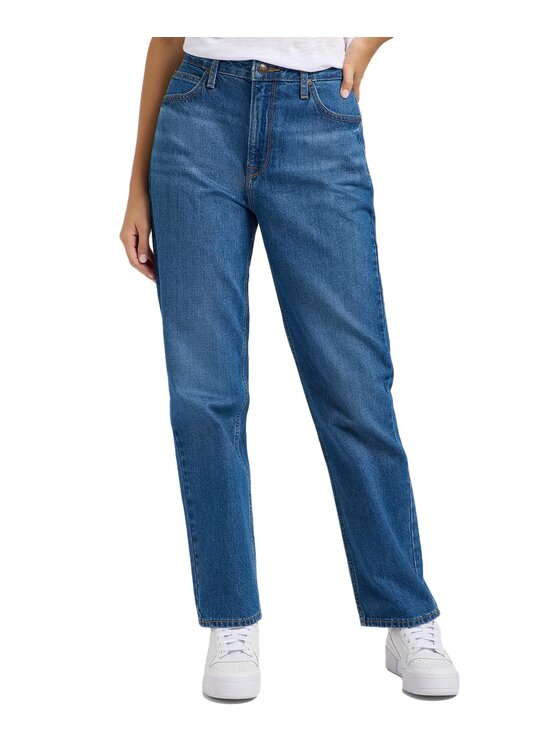 Lee Lee Jeansy 112363441 Niebieski Straight Fit
