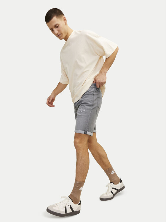 Jack&Jones Jack&Jones Džínsové šortky Rick Icon 12249212 Sivá Regular Fit