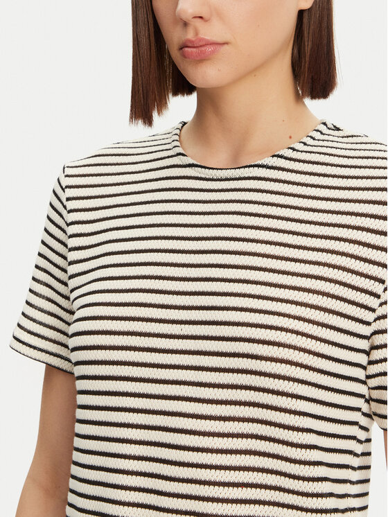 Pieces Pieces Tricou Manilla 17155073 Écru Loose Fit