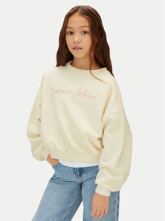 Calvin Klein Jeans Calvin Klein Jeans Sweatshirt LVCKSJB25G Beige Relaxed Fit
