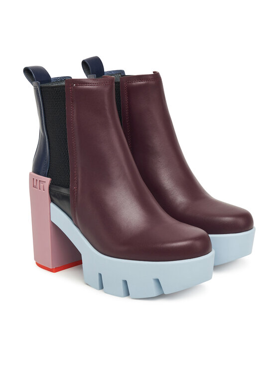 United Nude United Nude Škornji Grip Chelsea Mid IV 1095992516 Bordo rdeča