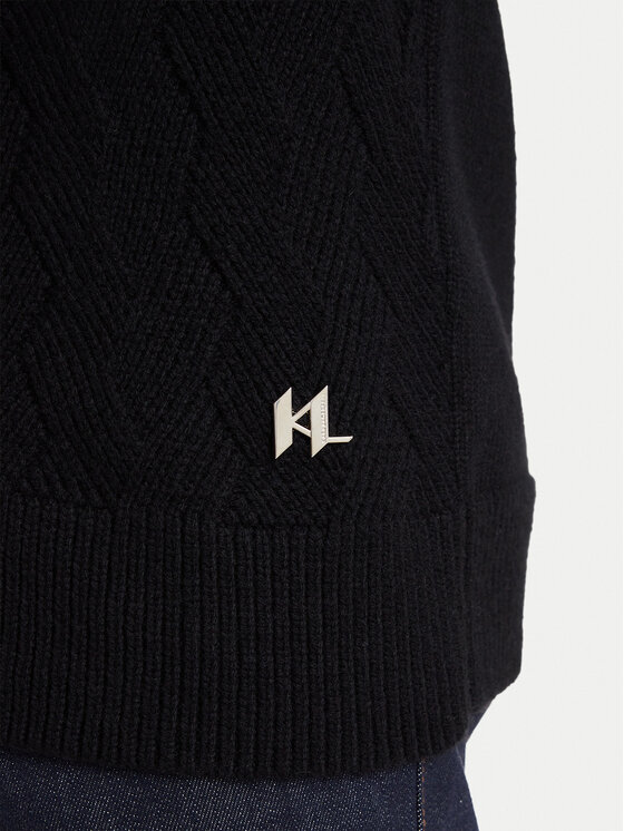 KARL LAGERFELD KARL LAGERFELD Kardigan 655029 564308 Czarny Regular Fit