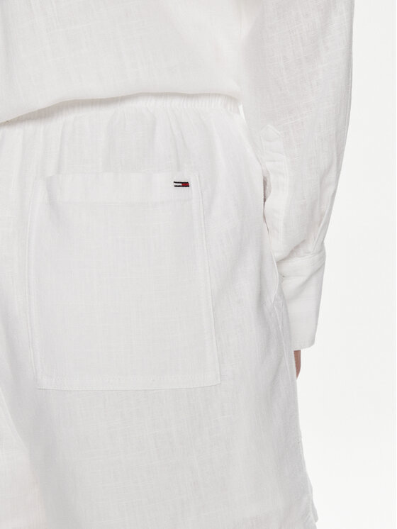 Tommy Jeans Tommy Jeans Medžiaginiai šortai DW0DW18334 Balta Relaxed Fit