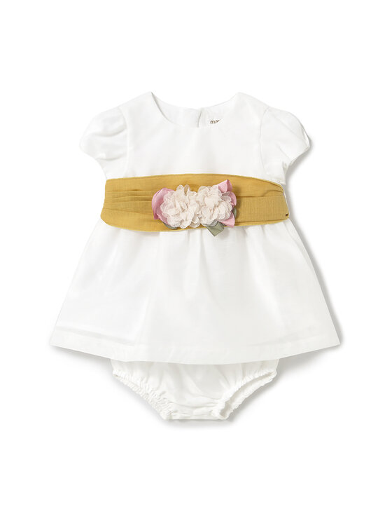 Mayoral Mayoral Elegantes Kleid 1860 Weiß Regular Fit
