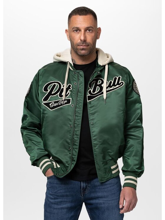 PITBULL PITBULL Kurtka przejściowa MASON SAN DIEGO Zielony Regular Fit