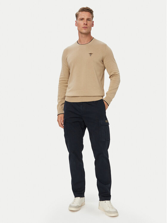 Aeronautica Militare Aeronautica Militare Megztinis 262MA1631UL00506 Smėlio Regular Fit