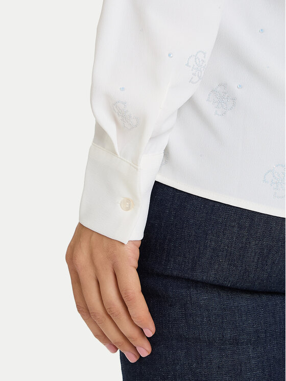 Guess Guess Marškiniai W5BH80 W2982 Balta Regular Fit