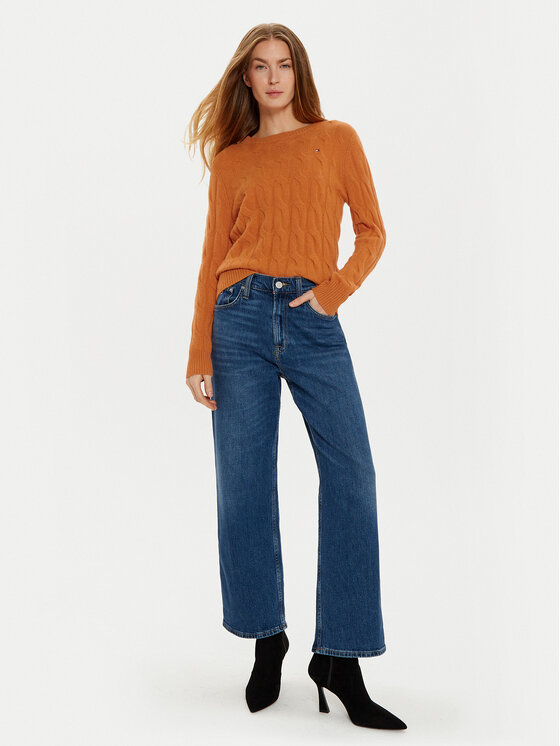 Tommy Hilfiger Tommy Hilfiger Džemperis WW0WW43586 Oranžs Regular Fit