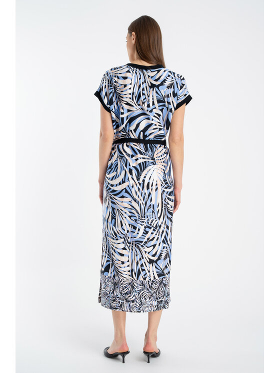 CLICK CLICK Letní šaty 60-6138 Modrá Regular Fit