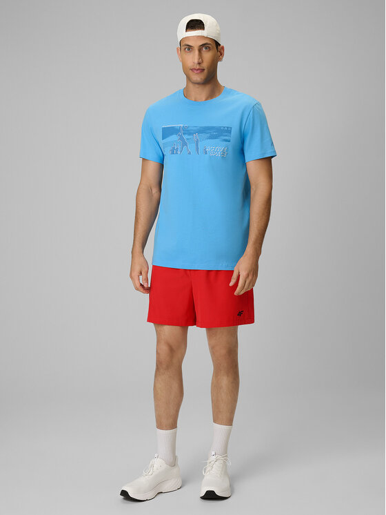 4F 4F T-Shirt BEACHWEAR Niebieski Regular Fit