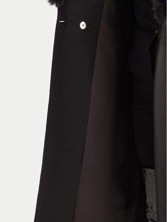 YES LONDON YES LONDON Wollmantel CD1218ECO Schwarz Regular Fit