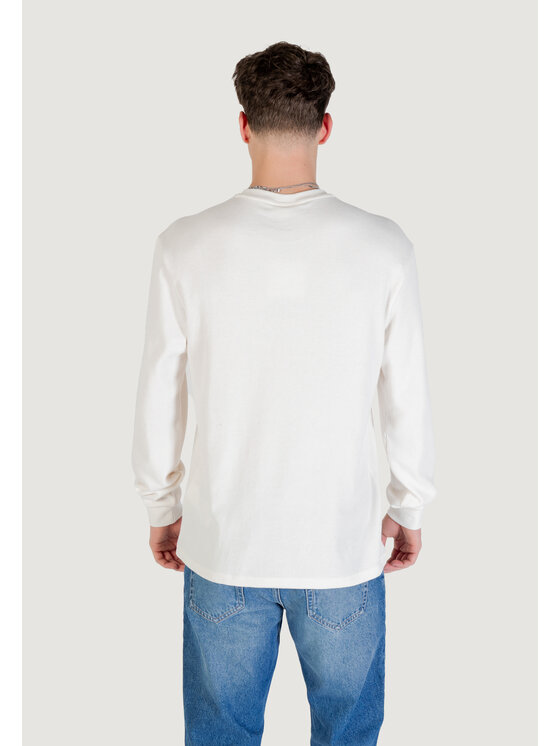 Calvin Klein Jeans Calvin Klein Jeans T-krekls LS WAFFLE BADGE CREW Balts Casual Fit